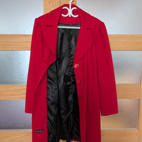 Women's Red Fall Coat, Le Chateau, Large / Manteau d'automne rouge pour femme - Picture 3 of 5